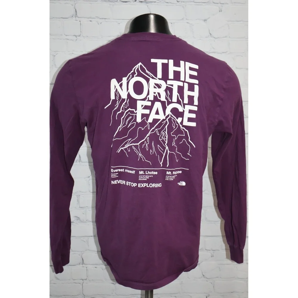 The North Face Shirt Mens Large Purple Everest Mt Lhotse Massif Purple